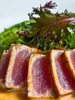 Seared Chile-Crusted Ahi Tuna with Citrus Aioli