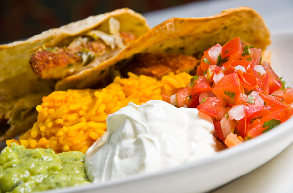 Terrapin Restaurant's Fish Tacos with perfectly seasoned pico de gallo.