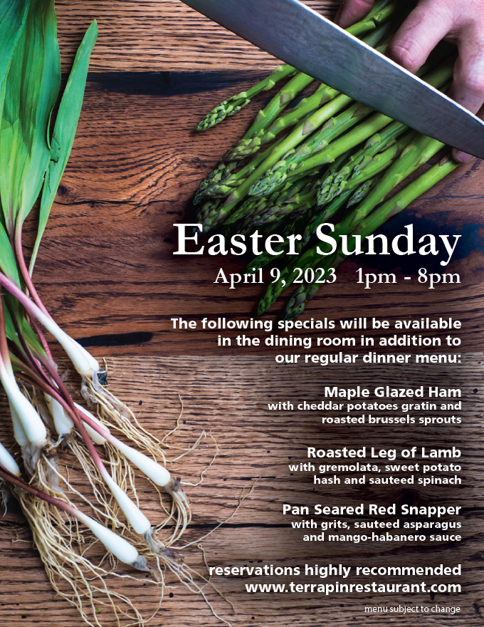 Easter Sunday Specials 2023 Terrapin Restaurant Rhinebeck