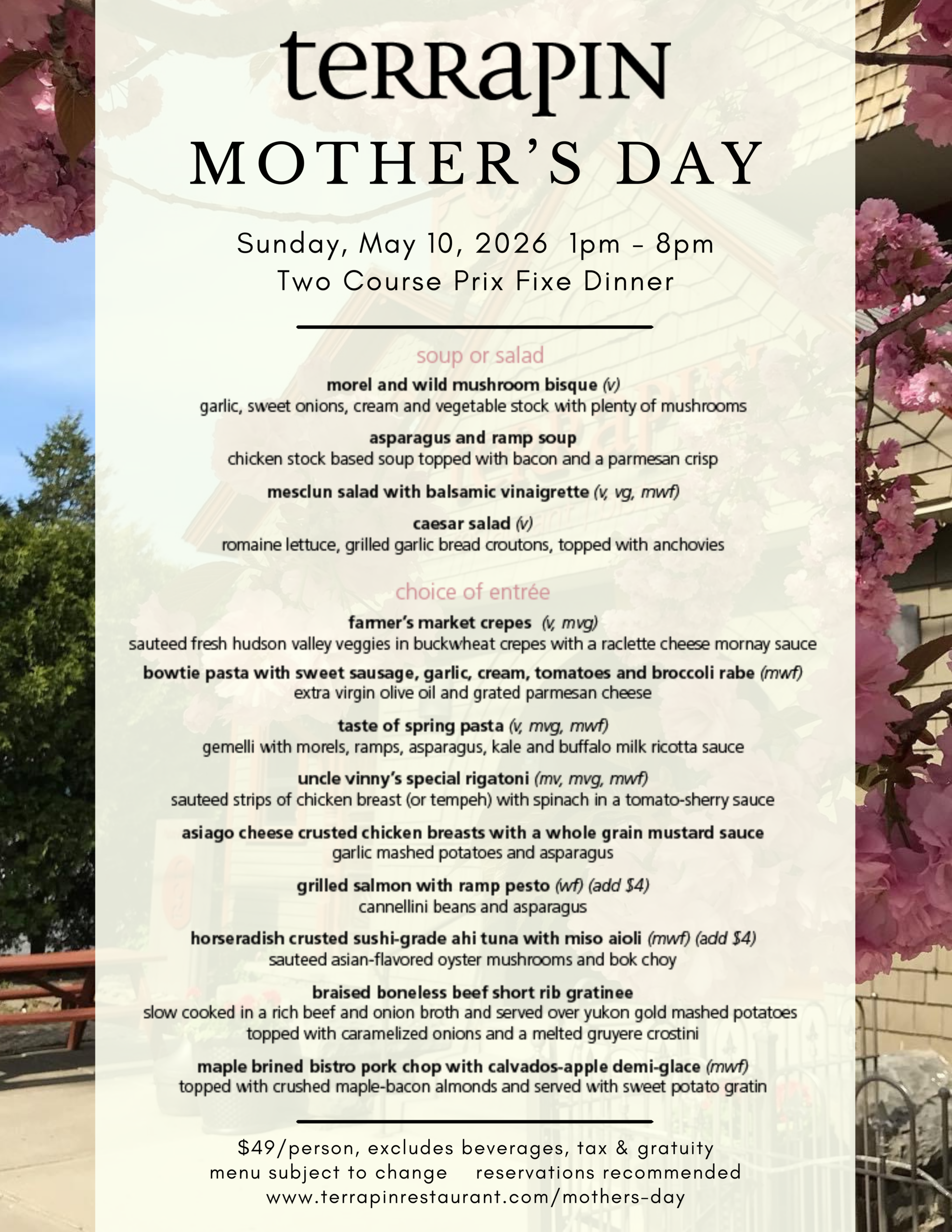 Mother's Day 2026 at Terrapin Rhinebeck
